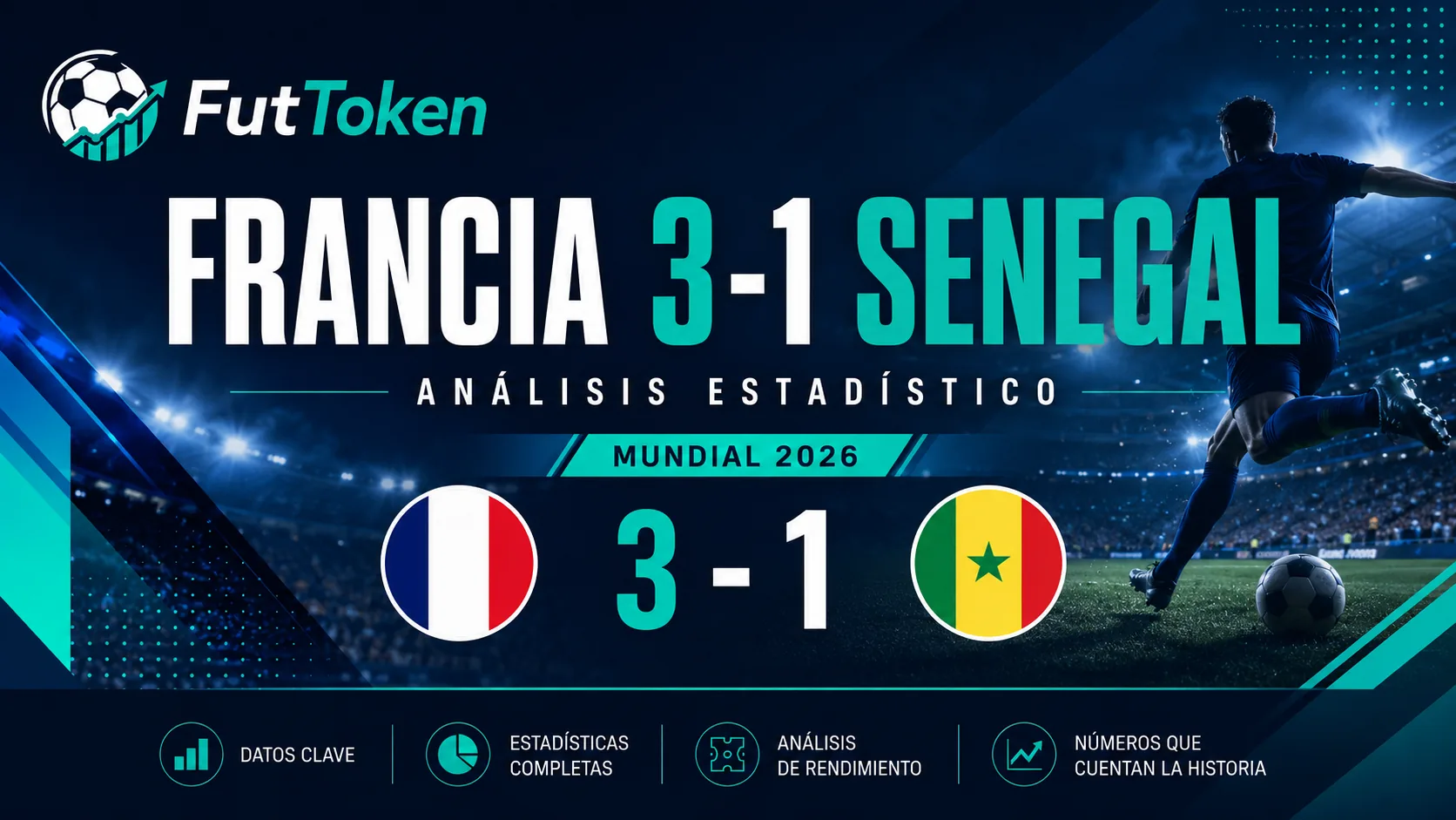 Francia 3-1 Senegal: análisis estadístico de una victoria que se resolvió tarde